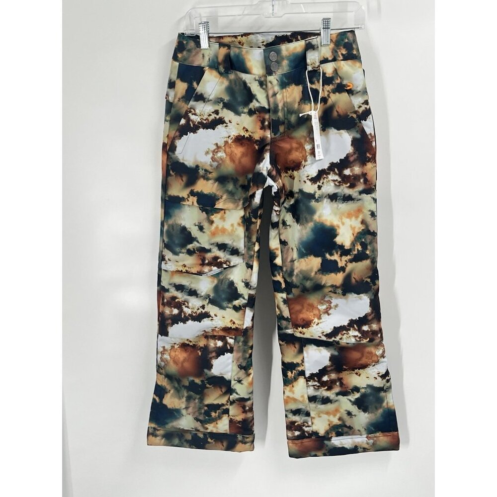 Obermeyer Brisk Print Pant Amber Cloud Ski Pant Sz 14 Teen Womens XS NWT